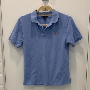 Ralph Lauren Kid’s Polo Shirt in Periwinkle Blue with Red Pony Size L (14-16)